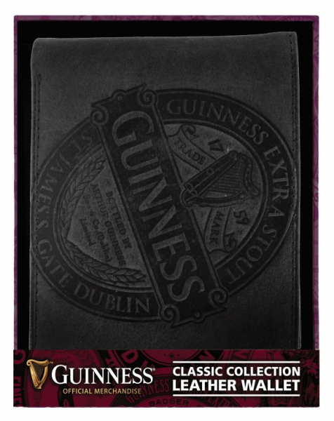 Guinness Ledergeldbörse Label Schwarz